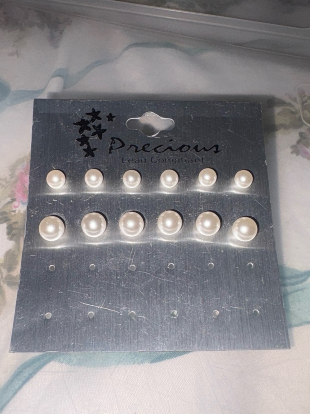 Pearl Look Stud Earring Set in Ivory - 6 Pairs